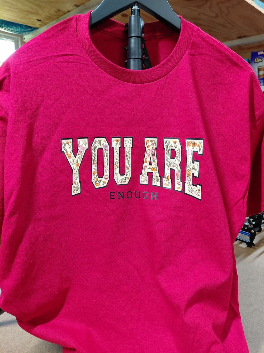 T-shirt XL Womens Heather Red Gildan Heavy Cotton "You Are Enough" New